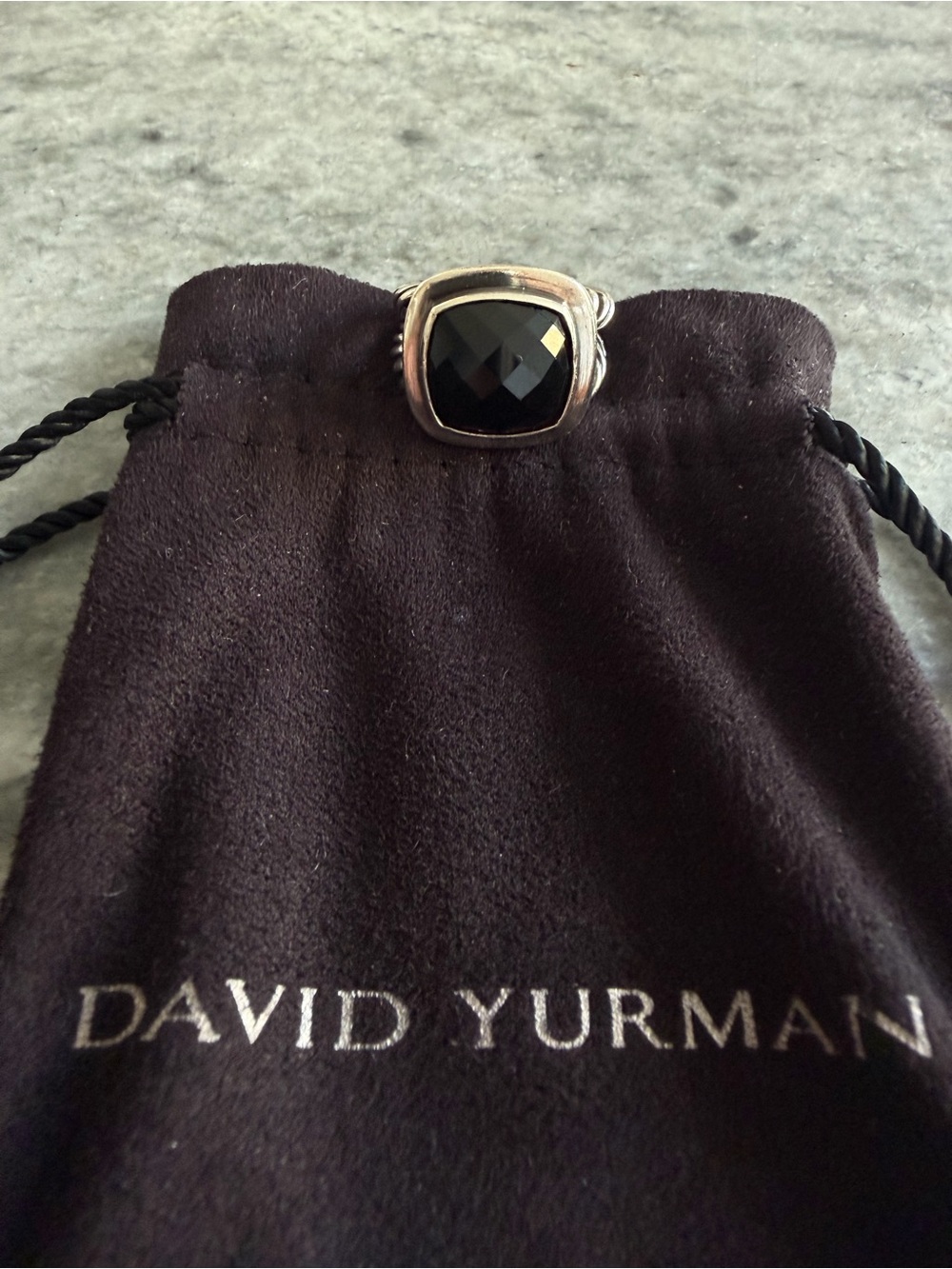 David Yurman Albion Ring Black Onyx size 6
